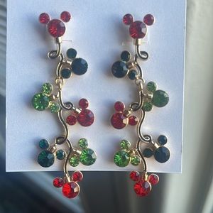 New Disney X Baublebar Mickey Mouse Christmas lights earrings
